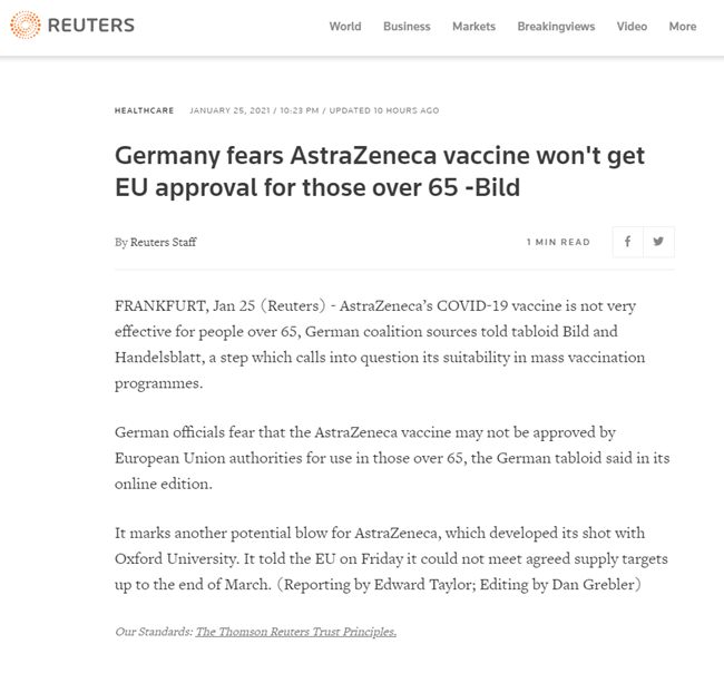 Σοκ με το εμβόλιο της AstraZeneca: